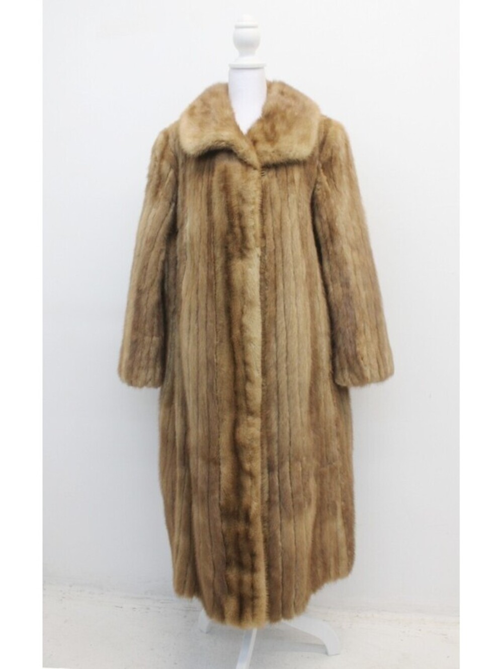 MINT CANADIAN PASTEL LIGHT BROWN MINK FUR COAT WOMEN WOMAN SIZE 14 XXLARGE